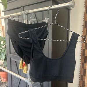 Beth Richards Black Kim Tank Bikini Swim Top High Waist Bottom Branded Size M